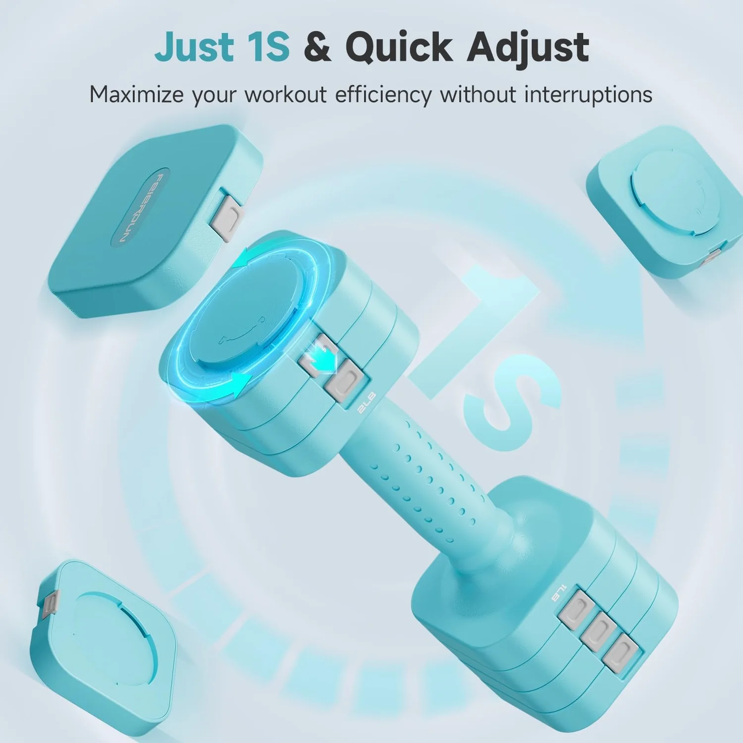DB3 Adjustable Dumbbells – Just 1S & Quick Adjustment