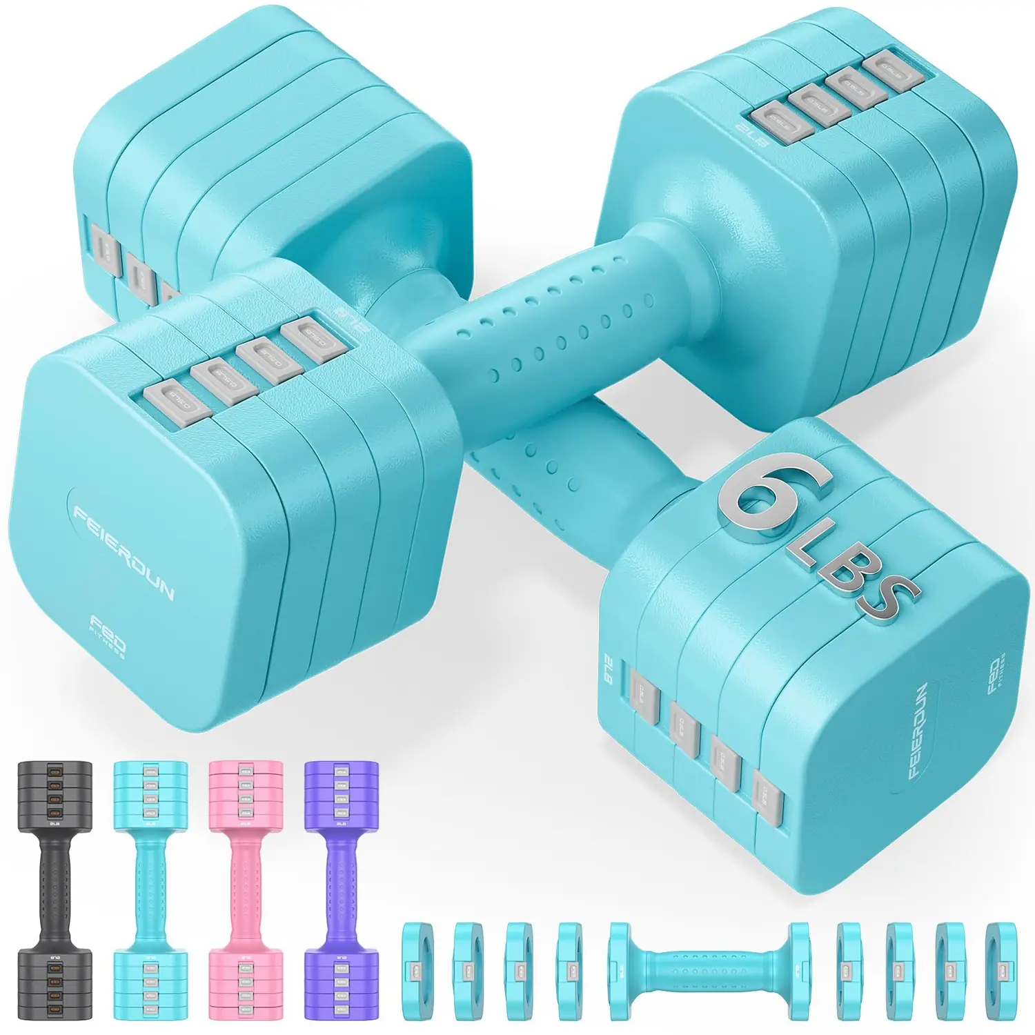 DB3 Adjustable Dumbbells – 5 Weights in 1 Set