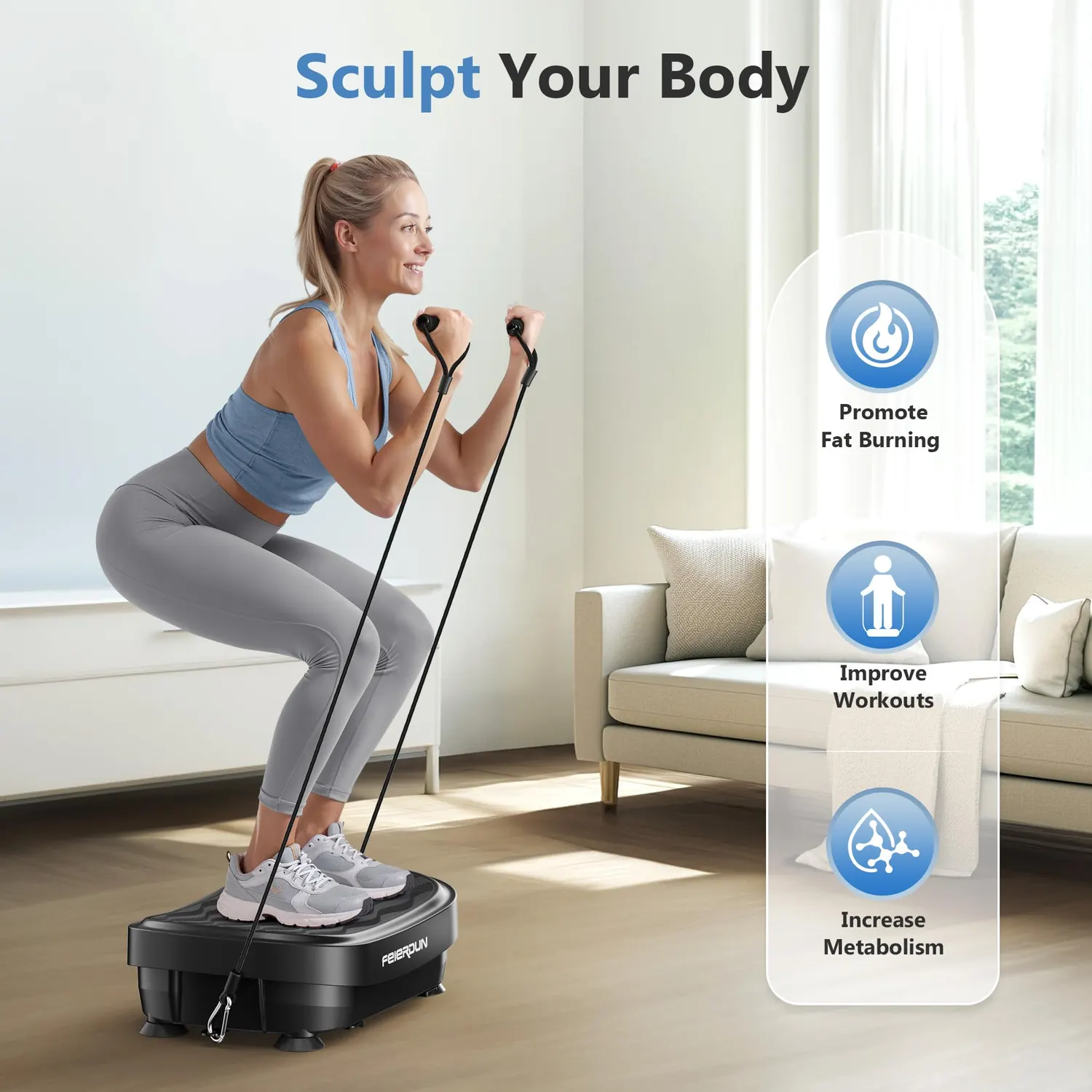 9-Mode Vibration Plate – Tone Muscles, Enhance Workouts